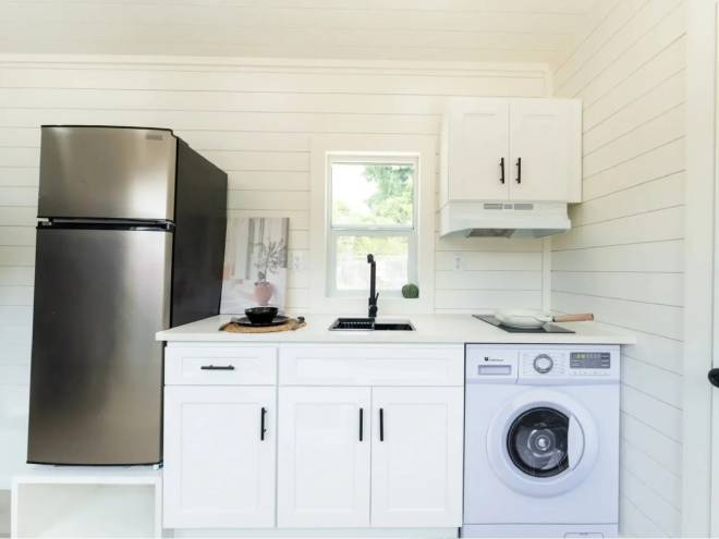 Cuisine dans la tiny-house de Dragon Tiny Homes