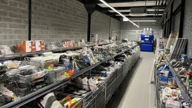 Déstockage d'un Aldi en Belgique