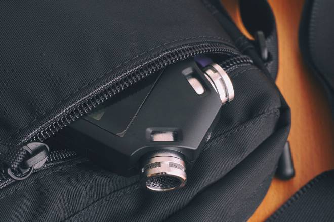 Enregistreur dans un sac