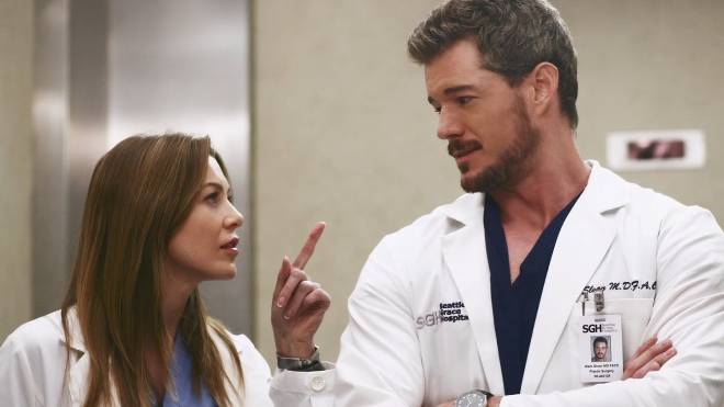 Ellen Pompeo et Eric Dane dans Grey's Anatomy