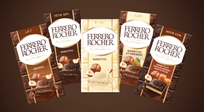 Ferrero Rocher Tablette chocolat noisette Original 90 g