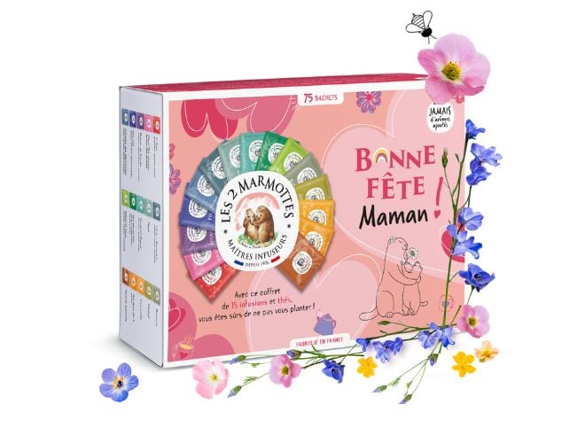 coffret de thés et infusions fête des mères Les 2 Marmottes