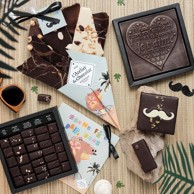 collection fête des pères de l'Atelier du Chocolat
