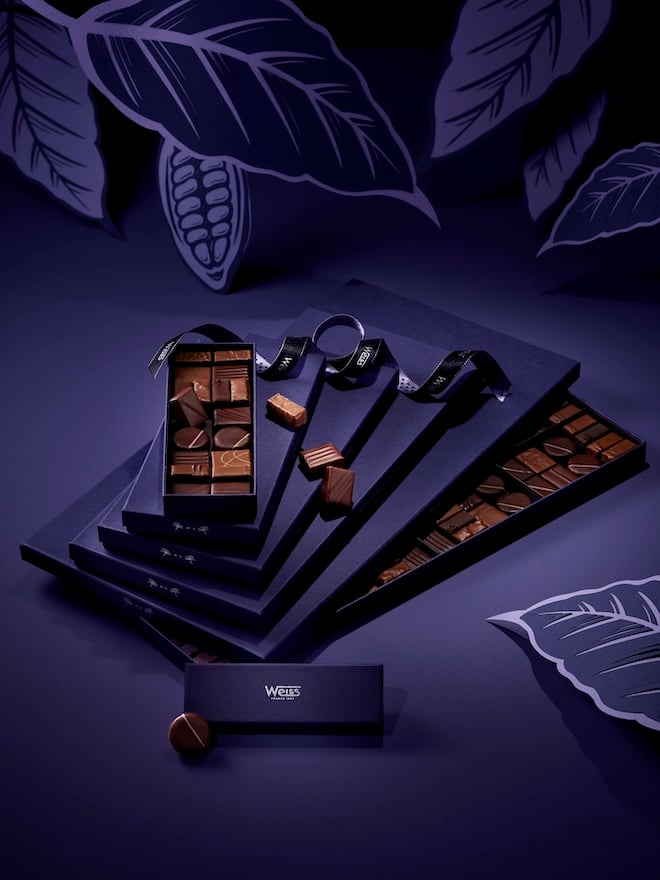 chocolats de la collection Eugène de Weiss