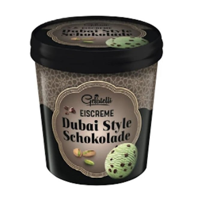 Glace chocolat pistache de Dubaï vendue chez Lidl