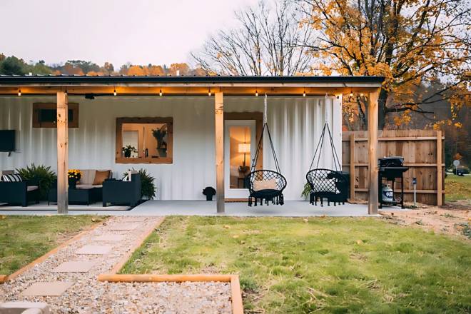 Jardin de la tiny house Luna Cottage
