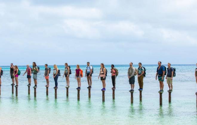 &Eacute;preuve des poteaux dans Koh-Lanta