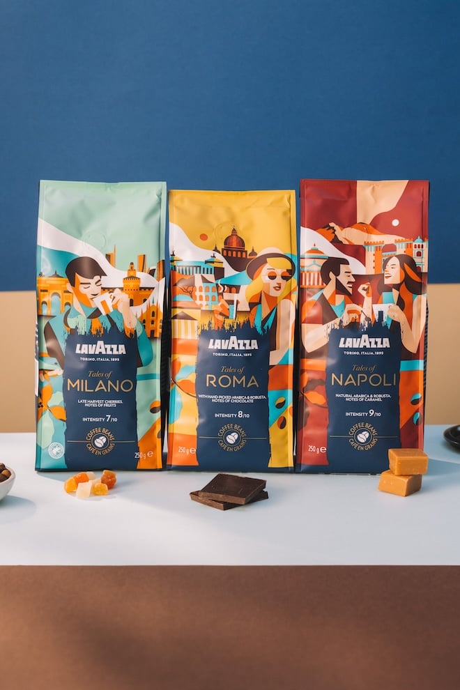 gamme de cafés Tales of Italy de Lavazza