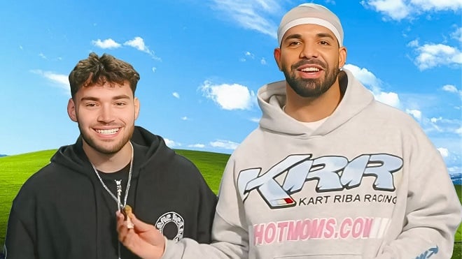 Adin Ross et Drake sur youtube