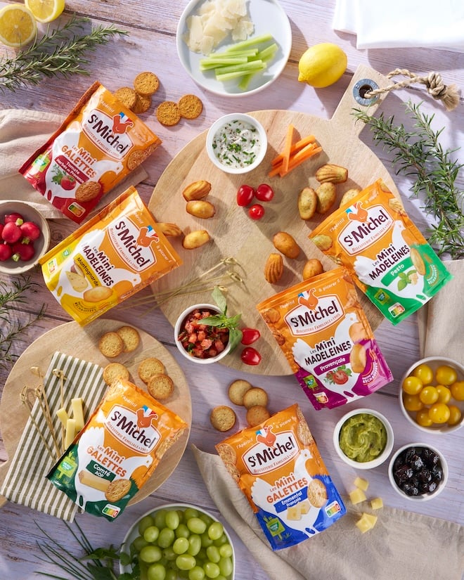 gamme apéritive madeleines et galettes salées St-Michel