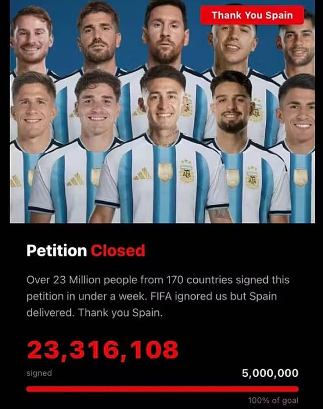 P&eacute;tition Argentina Out