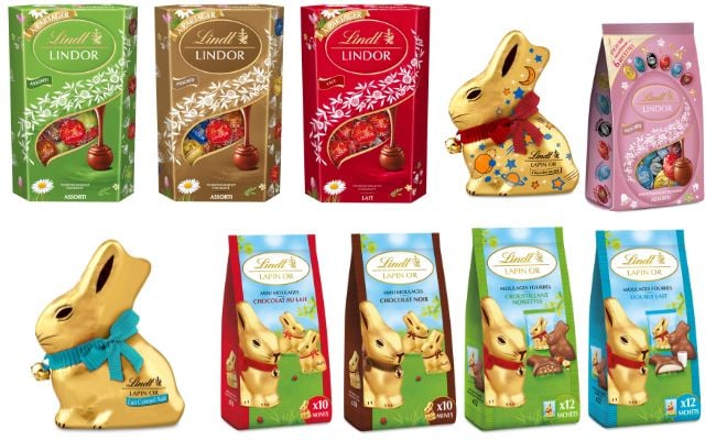 chocolats de Pâques Lindt