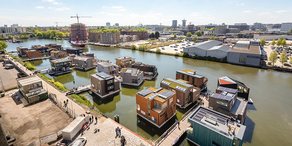 Quartier de Schoonschip &agrave; Amsterdam