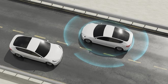 Voiture autonome avec balayage radar