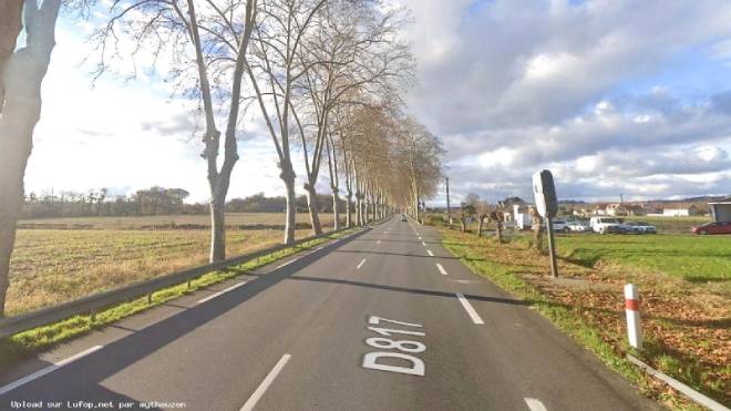 La RD817 pr&egrave;s de Pau