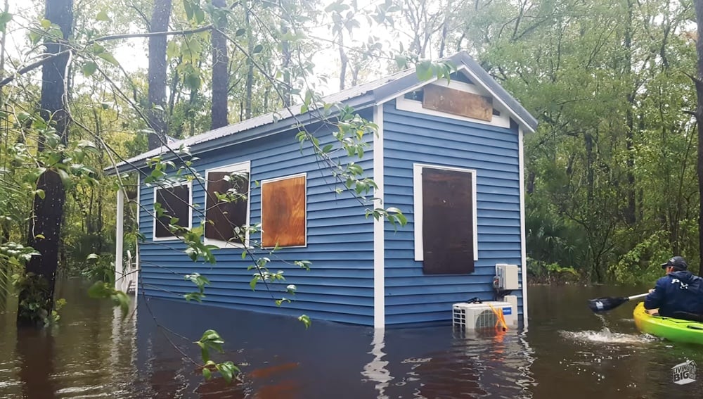 tiny house inondée