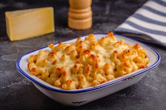 gratin de p&acirc;tes au thon et fromage pour deux personnes