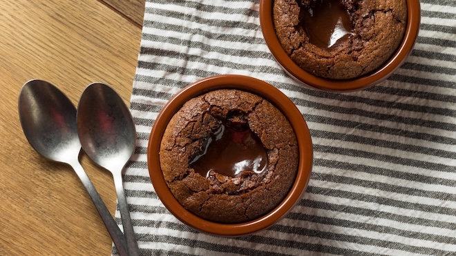 g&acirc;teau fondant au chocolat coeur coulant