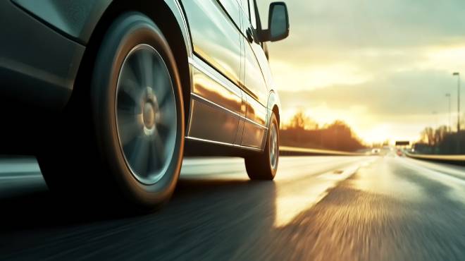 Voiture roulant &agrave; pleine vitesse